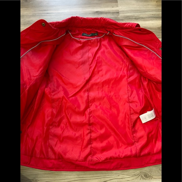 Lauren Ralph Lauren Quilted Jacket Coat Red Size L - Picture 5 of 9